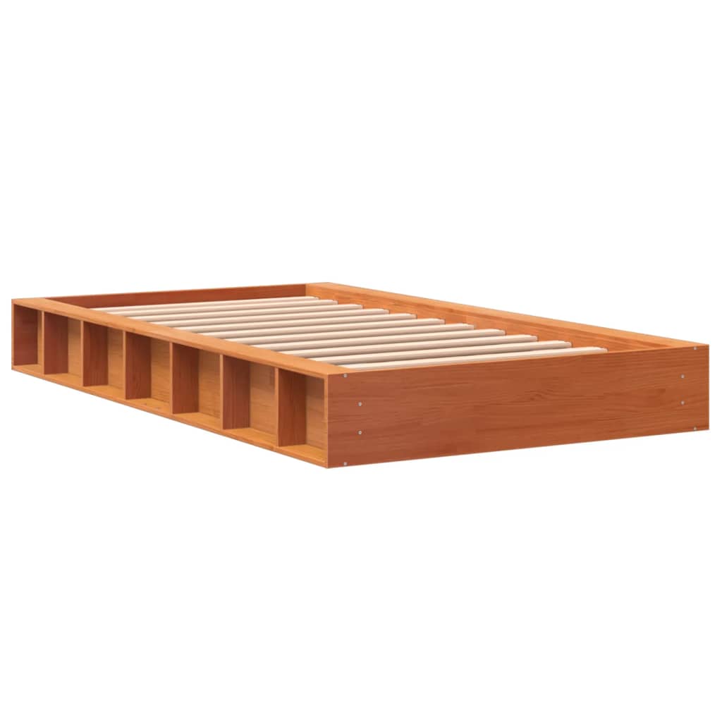 vidaXL Bed Frame | Wax Brown | Solid Pine Wood | Single | Durable | Bed Frame 6