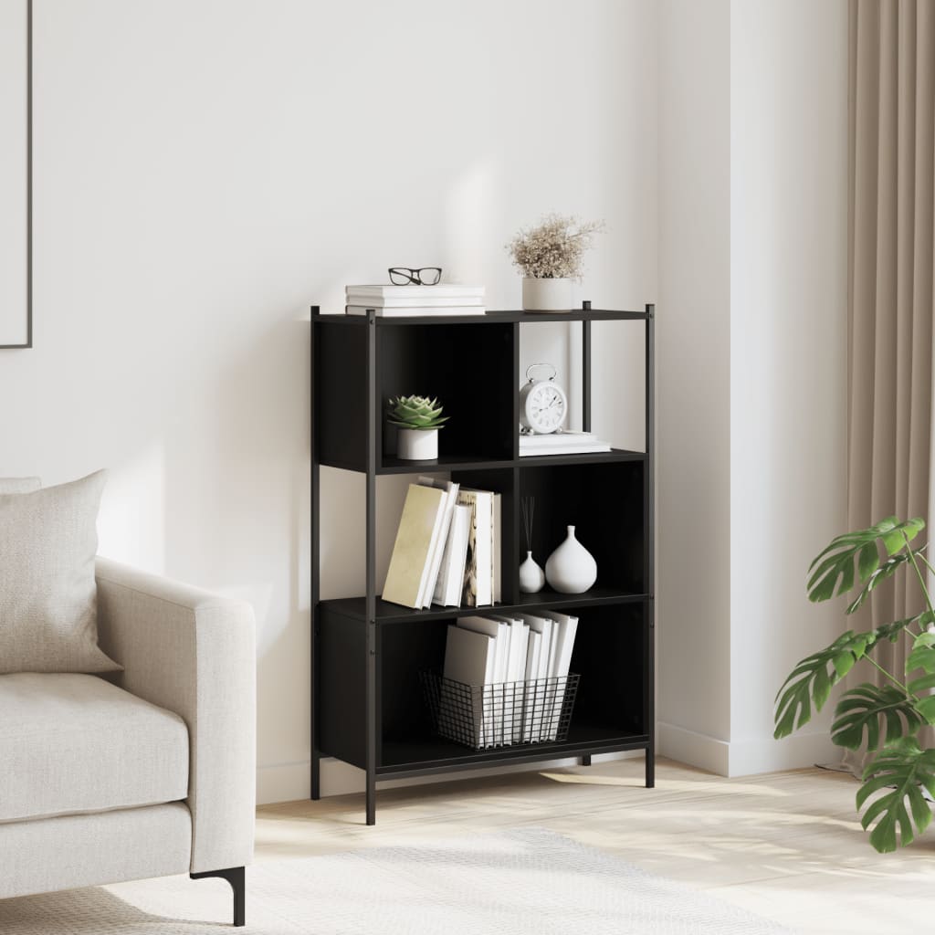 vidaXL Bookcase Black 72x28x109 cm Engineered Wood 3