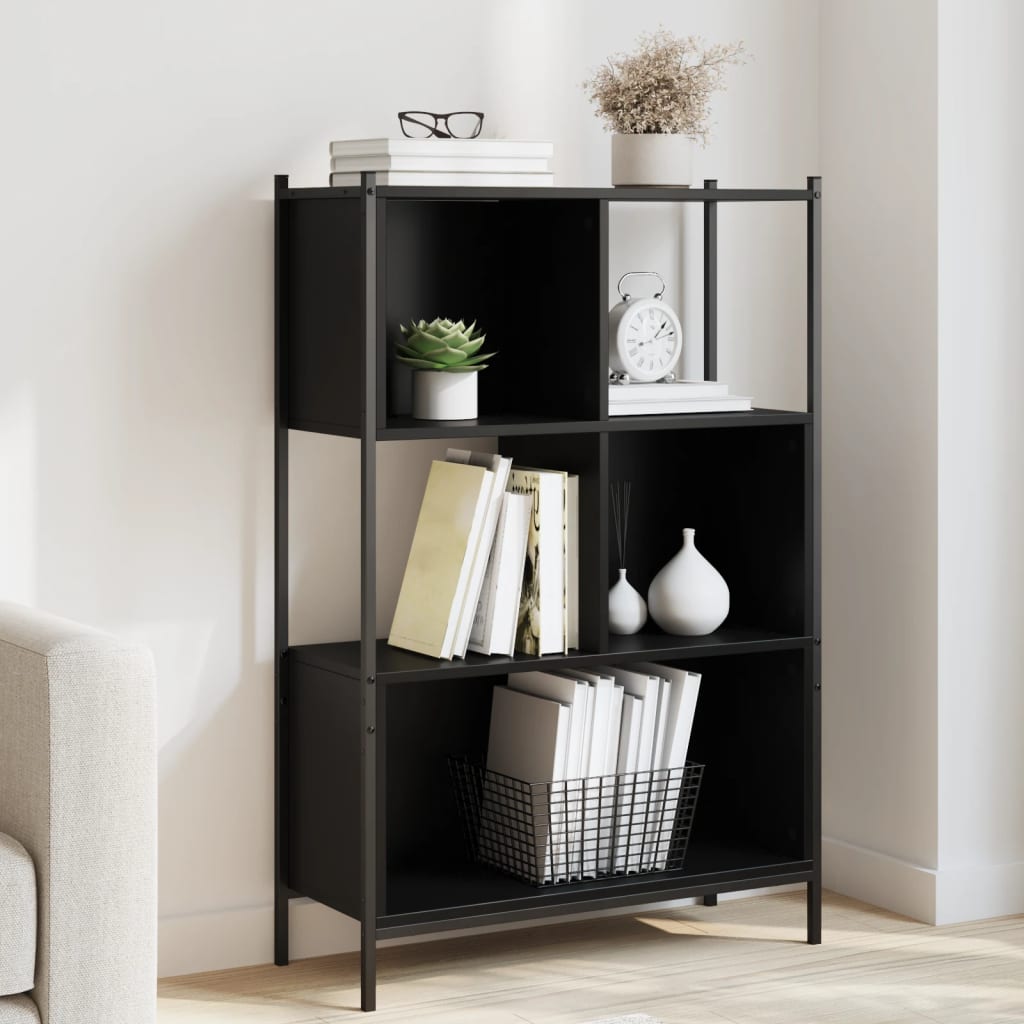 vidaXL Bookcase Black 72x28x109 cm Engineered Wood 1