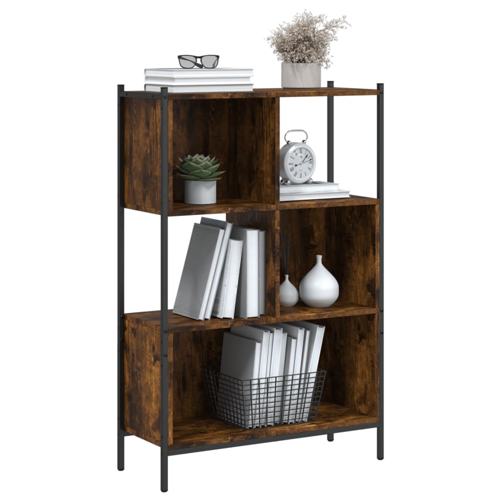 vidaXL Bookcase Smoked Oak 72x28x109 cm Engineered Wood 4