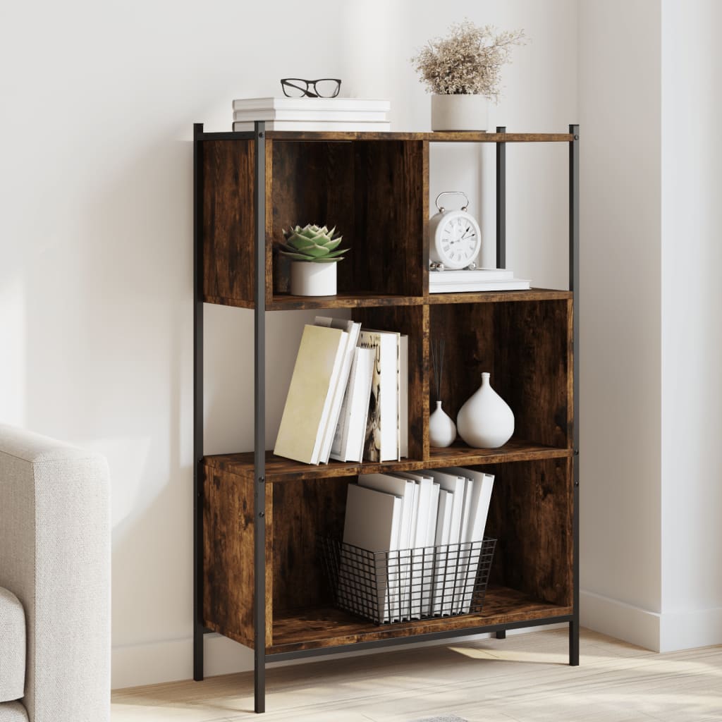 vidaXL Bookcase Smoked Oak 72x28x109 cm Engineered Wood 1
