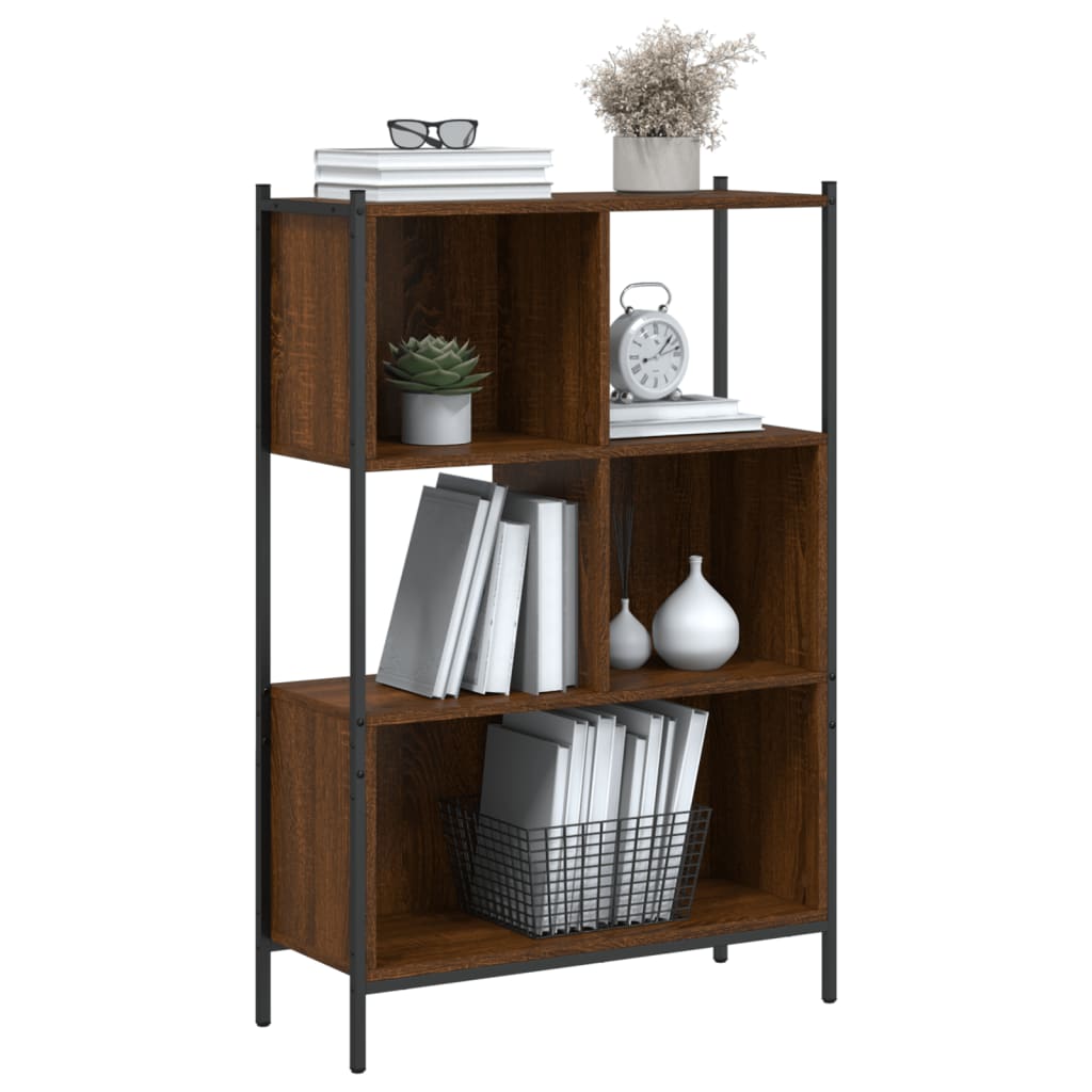 vidaXL Bookcase Brown Oak 72x28x109 cm Engineered Wood 4