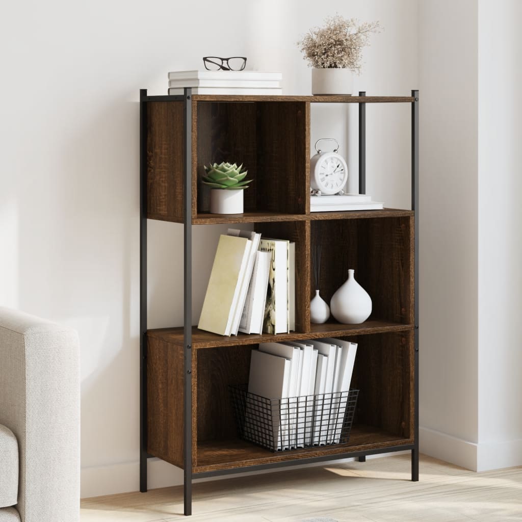 vidaXL Bookcase Brown Oak 72x28x109 cm Engineered Wood 1