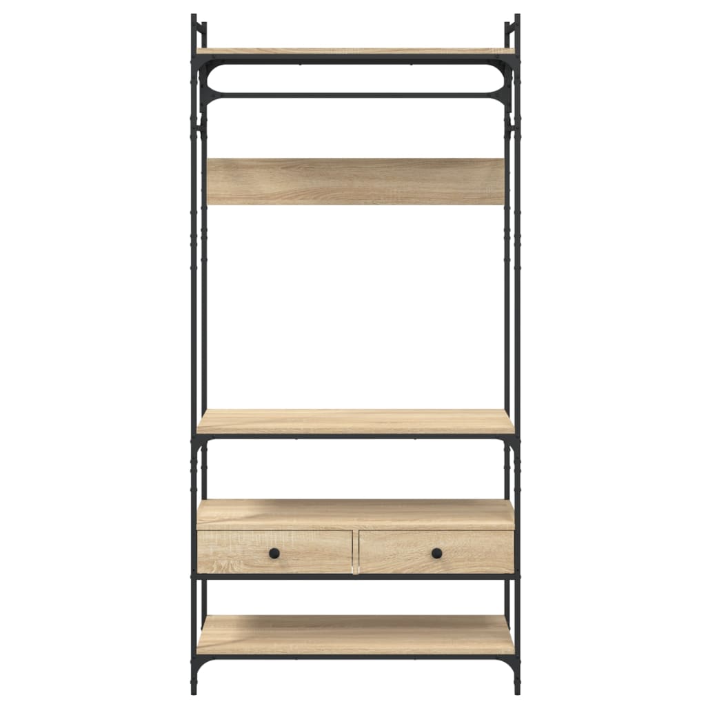 vidaXL Wardrobe with Drawers Sonoma Oak 89x39x184.5 cm Engineered Wood 6