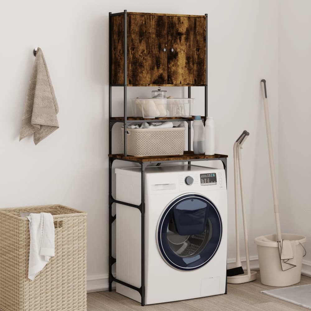 Washing Machine Cabinet 68x48,5x194 cm Smoked oak
