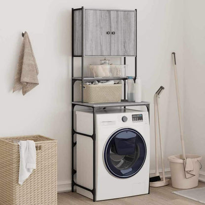 Washing Machine Cabinet 68x48,5x194 cm Grey sonoma