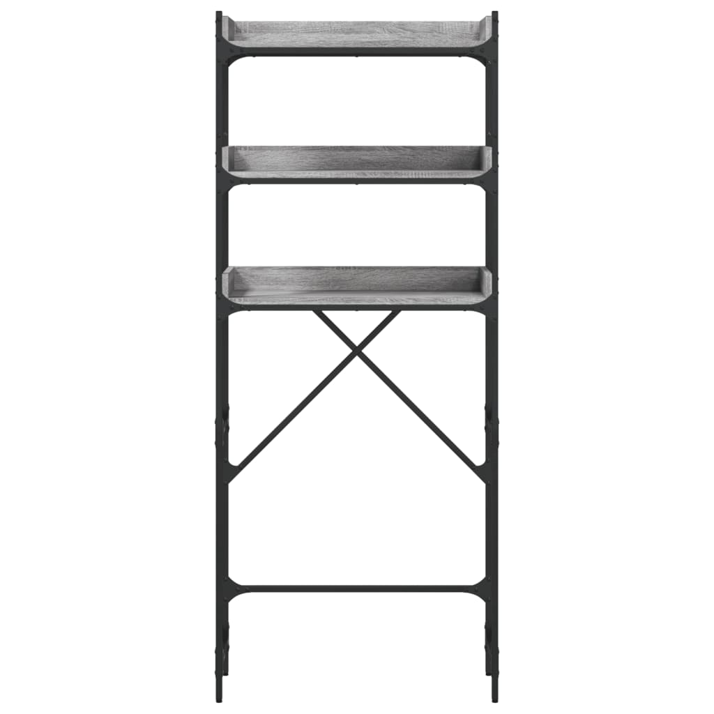 vidaXL Washing Machine Shelf Grey Sonoma 67x25x163 cm Engineered Wood 6