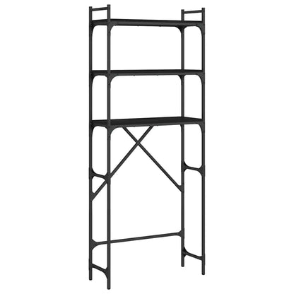 vidaXL Washing Machine Shelf Black 67x25x163 cm Engineered Wood 2