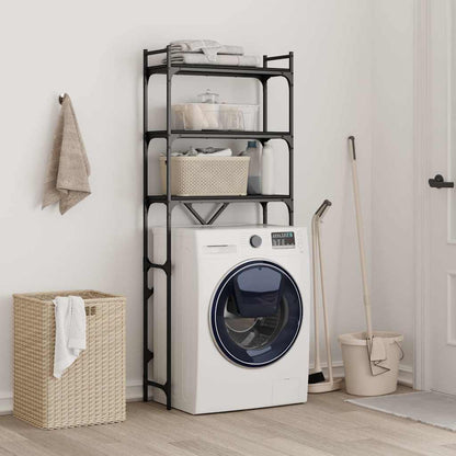 vidaXL Washing Machine Shelf Black 67x25x163 cm Engineered Wood 3