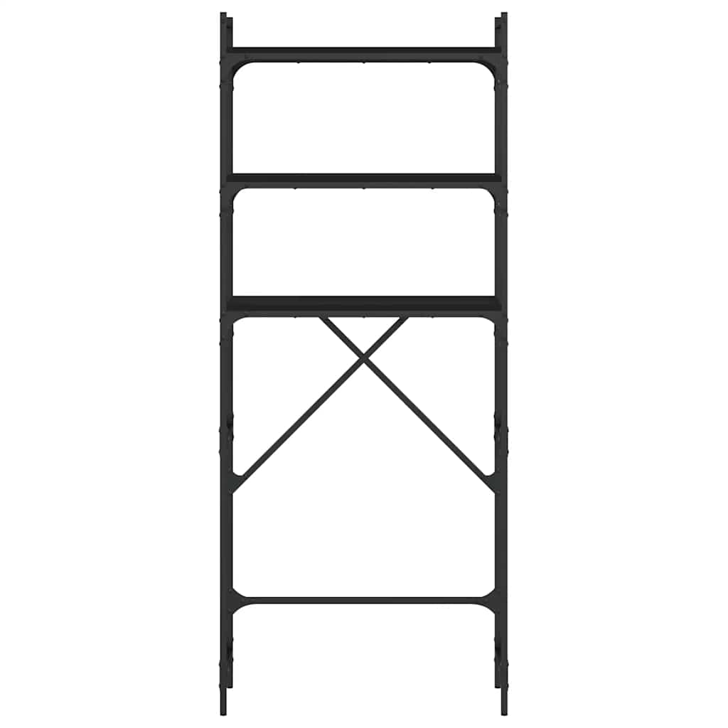 vidaXL Washing Machine Shelf Black 67x25x163 cm Engineered Wood 6