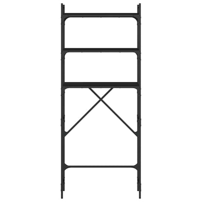 vidaXL Washing Machine Shelf Black 67x25x163 cm Engineered Wood 6