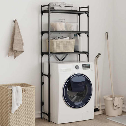 vidaXL Washing Machine Shelf Black 67x25x163 cm Engineered Wood 1