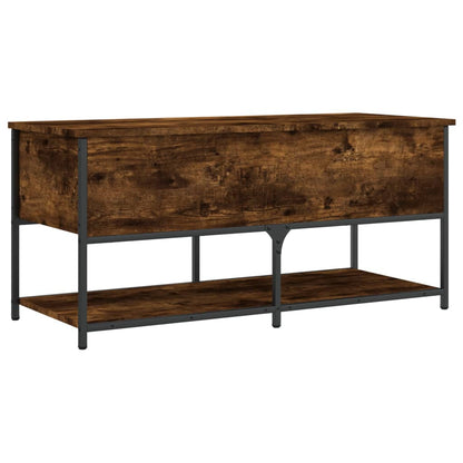 vidaXL Storage Bench Smoked Oak 100x42.5x47 cm Engineered Wood 2