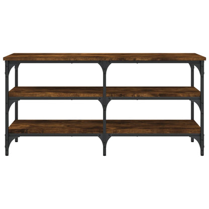 vidaXL Shoe Bench Smoked Oak 100x38.5x49 cm Engineered Wood 5