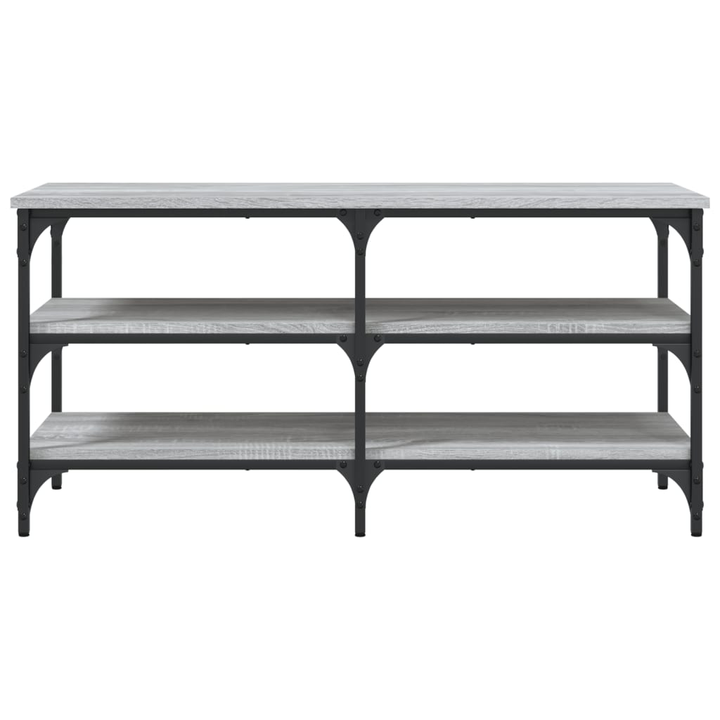 vidaXL Shoe Bench Grey Sonoma 100x38.5x49 cm Engineered Wood 5