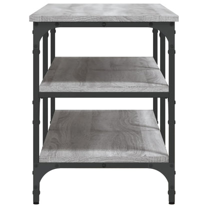 vidaXL Shoe Bench Grey Sonoma 100x38.5x49 cm Engineered Wood 6