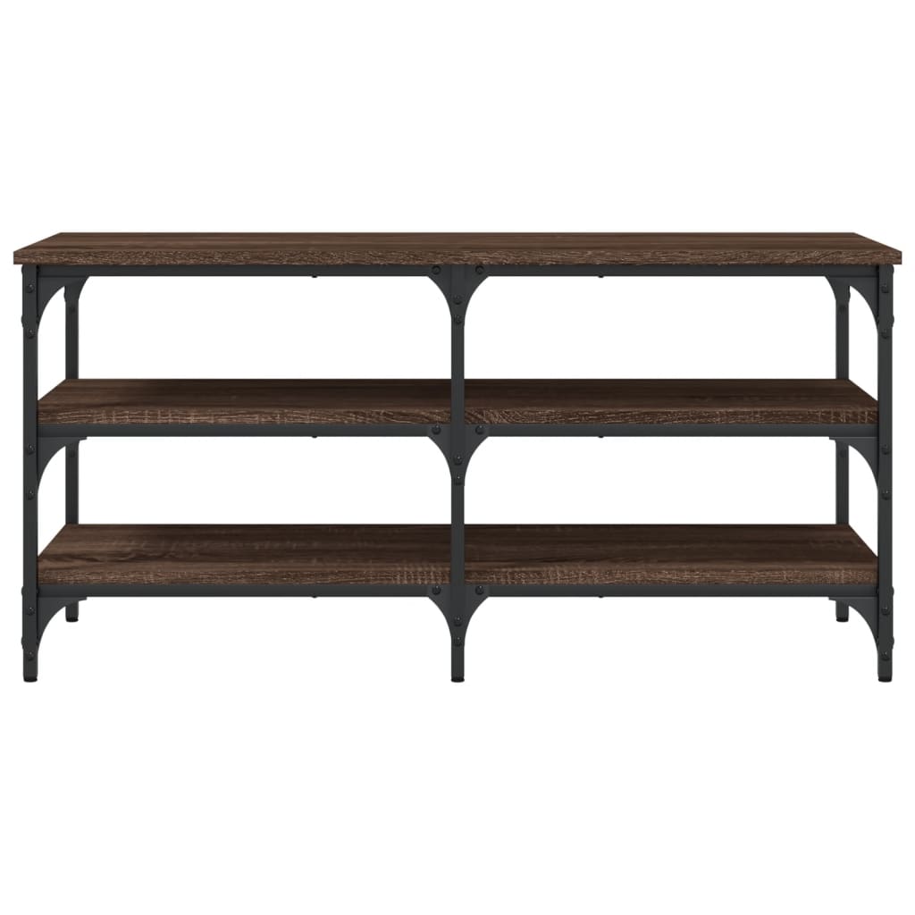 vidaXL Shoe Bench Brown Oak 100x38.5x49 cm Engineered Wood 5