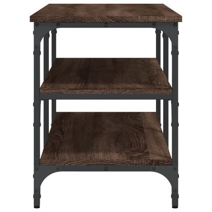 vidaXL Shoe Bench Brown Oak 100x38.5x49 cm Engineered Wood 6