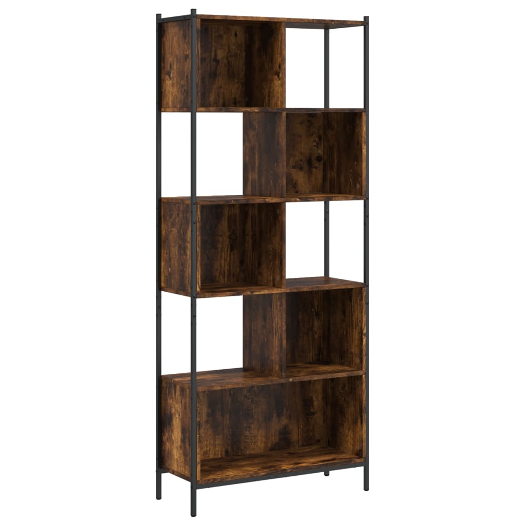 Bookcase 72x28x172 cm Engineered Wood Smoked oak