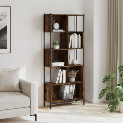 Bookcase 72x28x172 cm Engineered Wood Smoked oak
