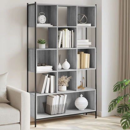 Bookcase 102x28x172 cm Engineered Wood Grey sonoma