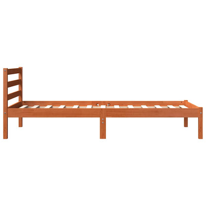 vidaXL Bed Frame | Wax Brown | Solid pine wood | Single | Durable | Bed Frame 5