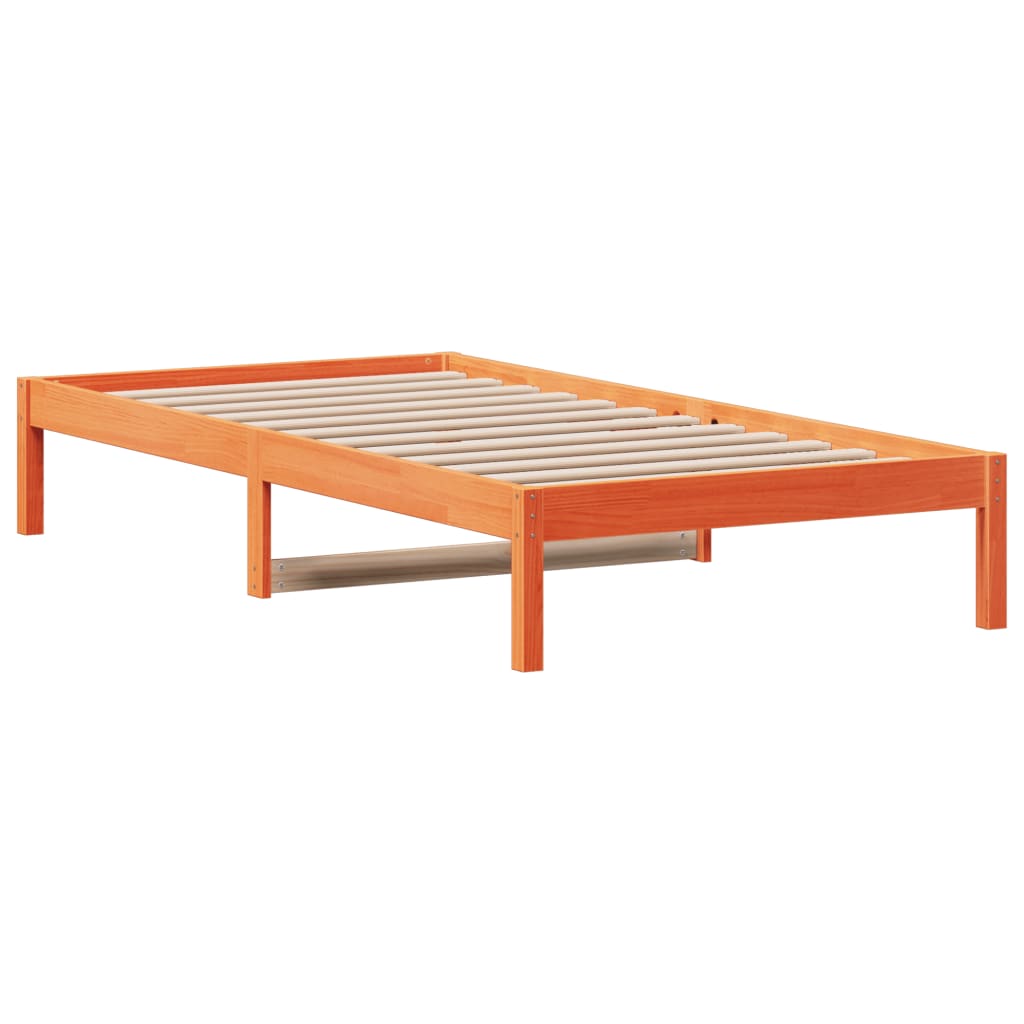 vidaXL Day Bed without Mattress Wax Brown 90x200 cm Solid Wood Pine 3
