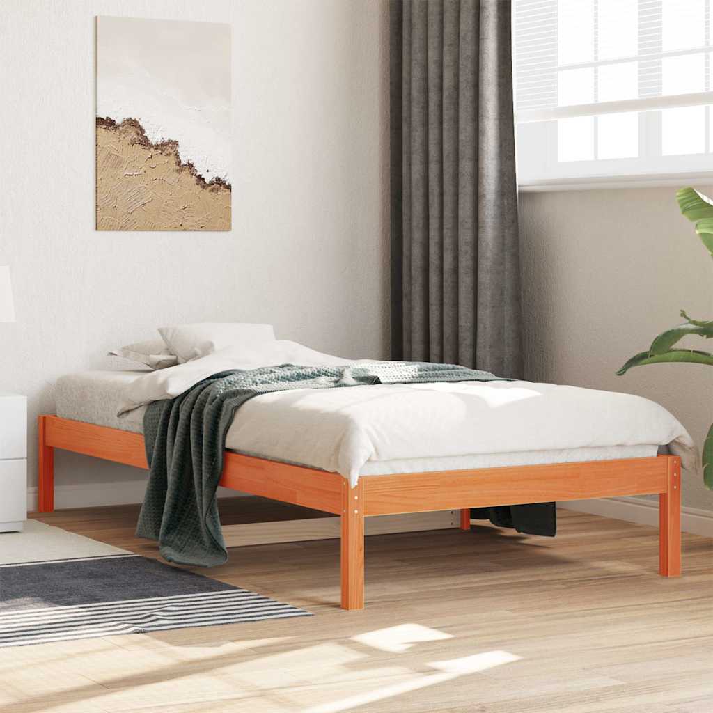 vidaXL Day Bed without Mattress Wax Brown 80x200 cm Solid Wood Pine 1