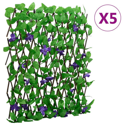 vidaXL Artificial Ivy Trellis Expandable 5 pcs Green 180x70 cm 1