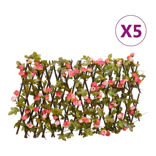 Artificial Ivy Trellis Expandable Dark Pink 180 x 30 cm