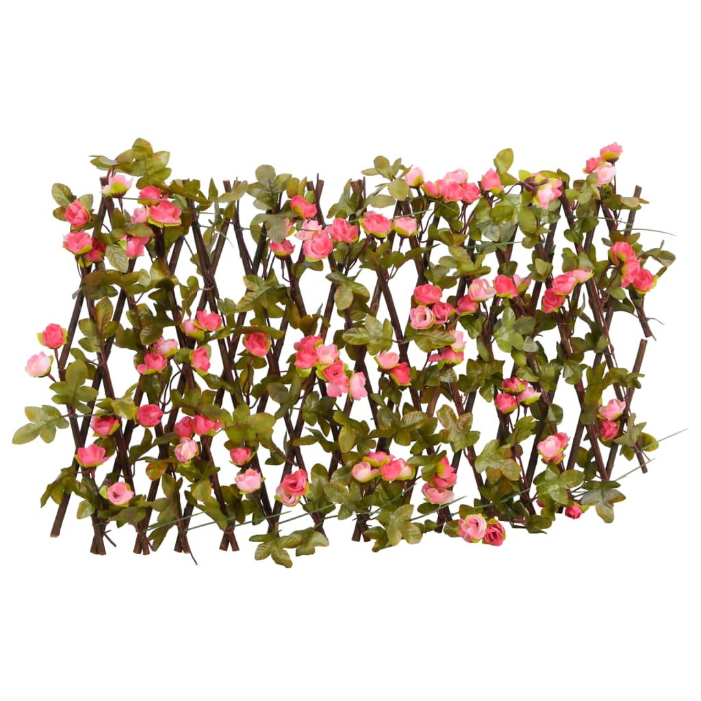 vidaXL Artificial Ivy Trellis Expandable 5 pcs Dark Pink 180x20 cm 2