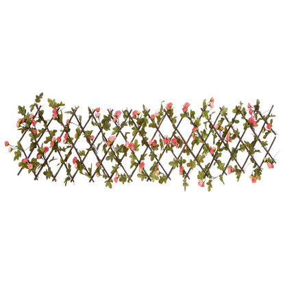 vidaXL Artificial Ivy Trellis Expandable 5 pcs Dark Pink 180x20 cm 3