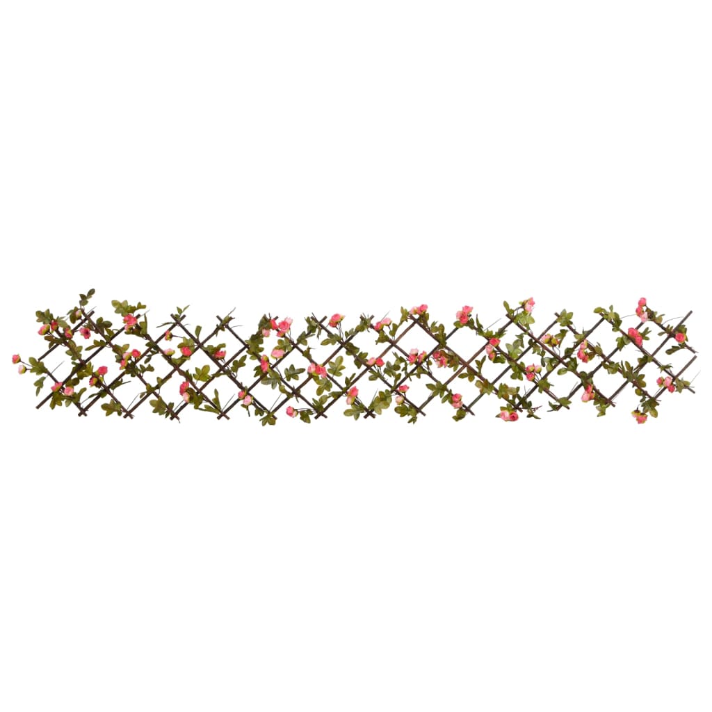vidaXL Artificial Ivy Trellis Expandable 5 pcs Dark Pink 180x20 cm 4