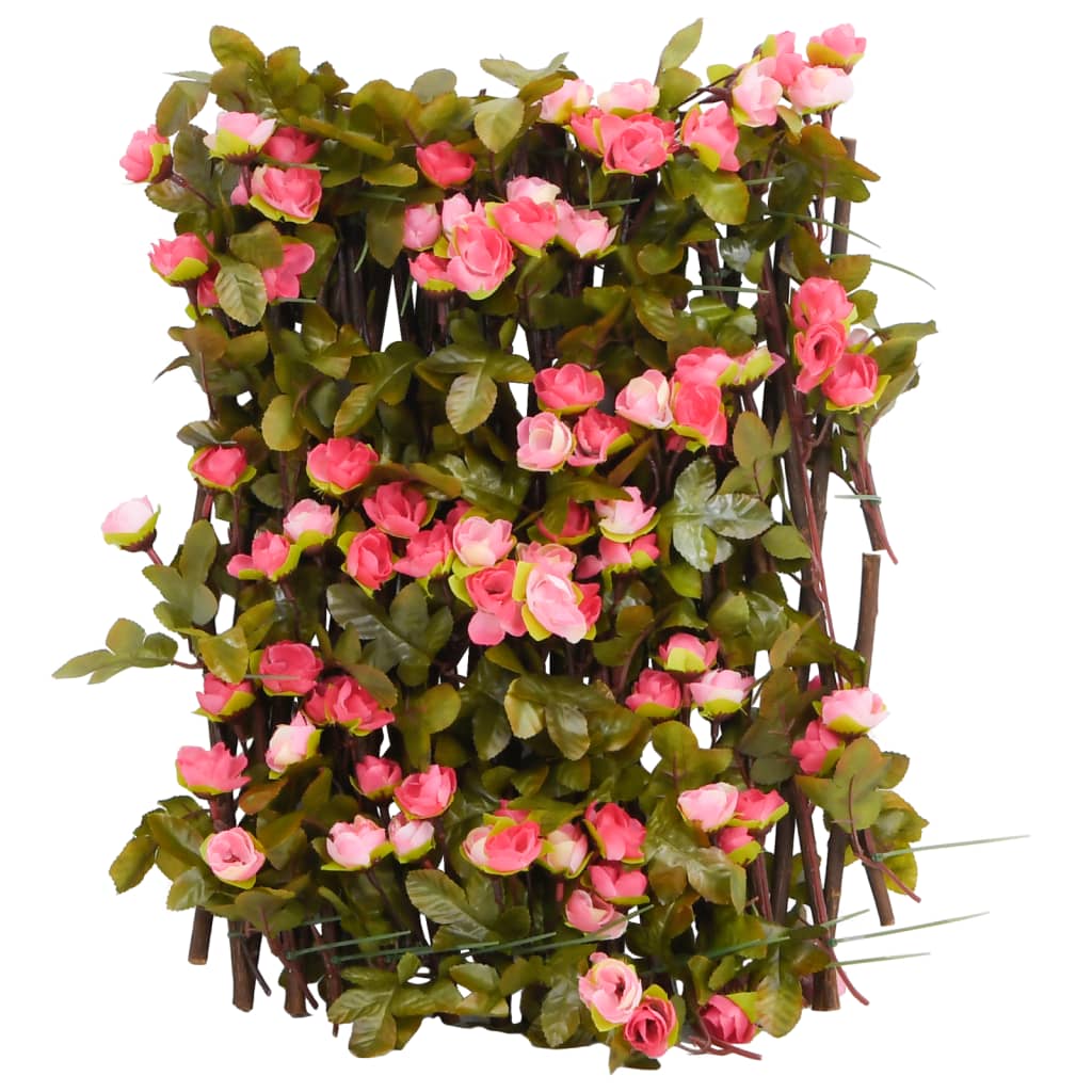 vidaXL Artificial Ivy Trellis Expandable 5 pcs Dark Pink 180x20 cm 5