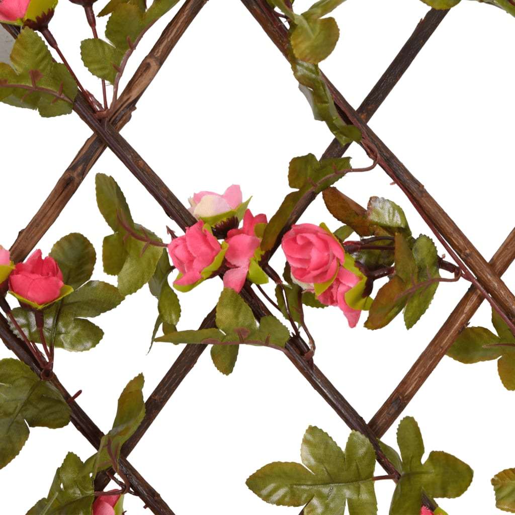 vidaXL Artificial Ivy Trellis Expandable 5 pcs Dark Pink 180x20 cm 6
