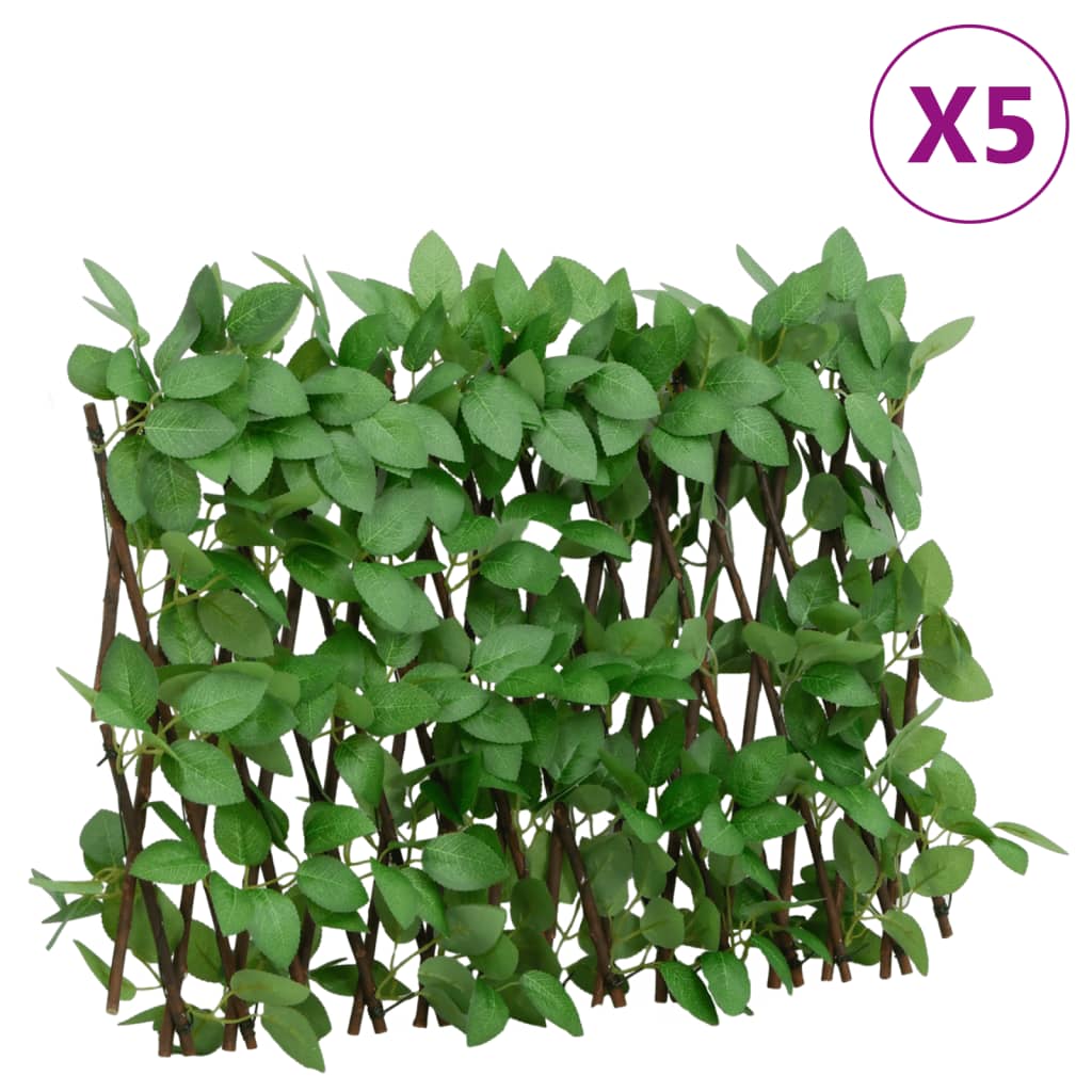 vidaXL Artificial Ivy Trellis Expandable 5 pcs Green 180x30 cm 1