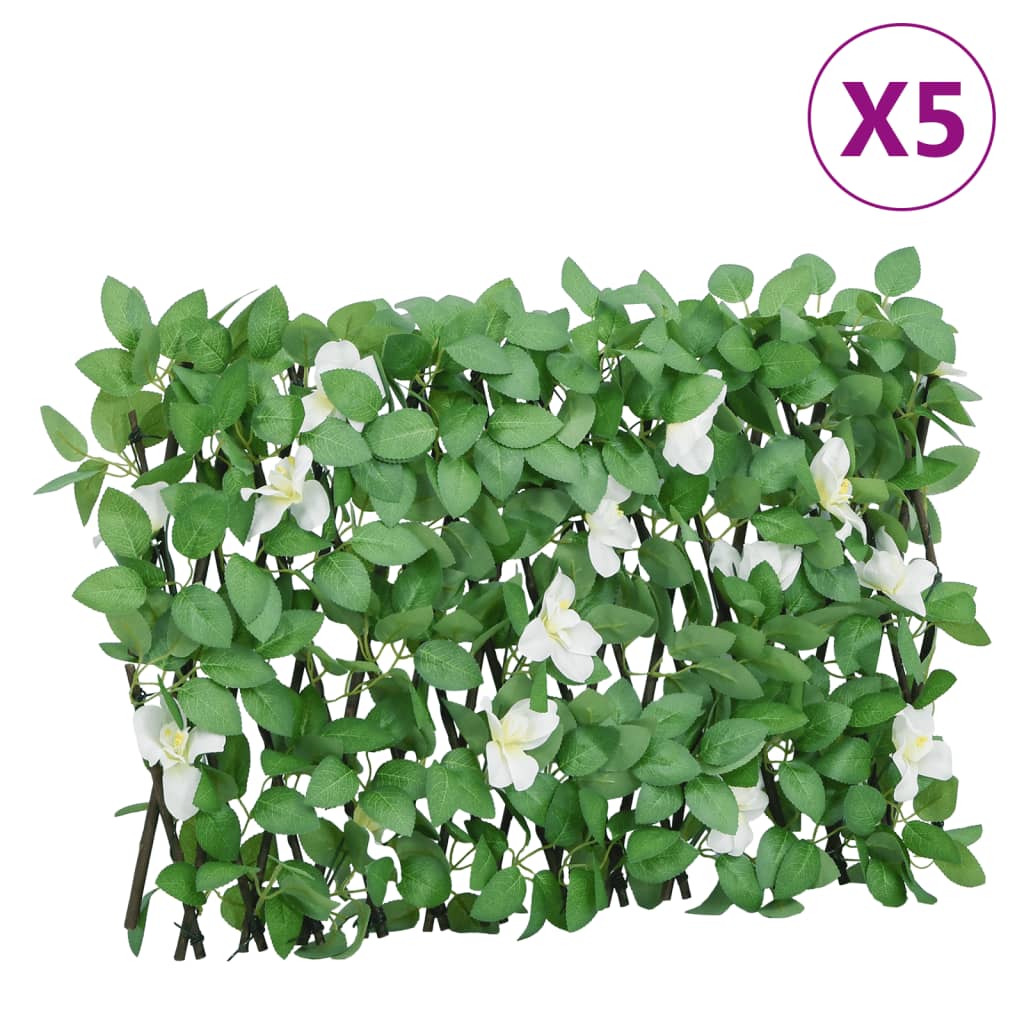 vidaXL Artificial Ivy Trellis Expandable Green 5 pcs 180x30 cm 1