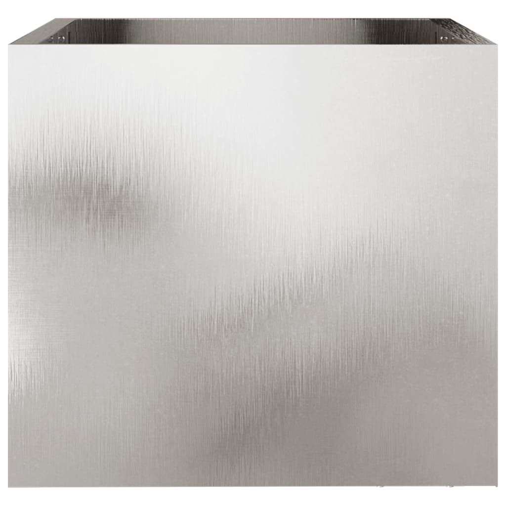 vidaXL Planters 2 pcs Silver 32x30x29 cm Stainless Steel 5