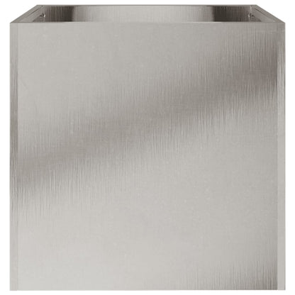 vidaXL Planters 2 pcs Silver 32x30x29 cm Stainless Steel 6