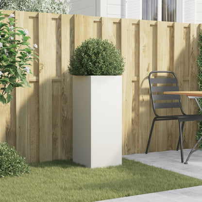 Garden Planter Cold-rolled Steel 1 White Height 75 cm 32 cm 29 cm