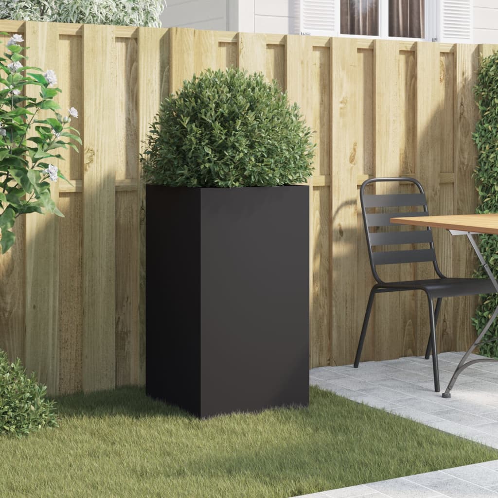 vidaXL Planter Black 42x38x75 cm Steel 3