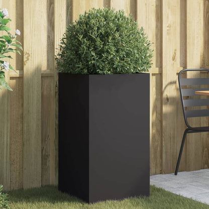 vidaXL Planter Black 42x38x75 cm Steel 1