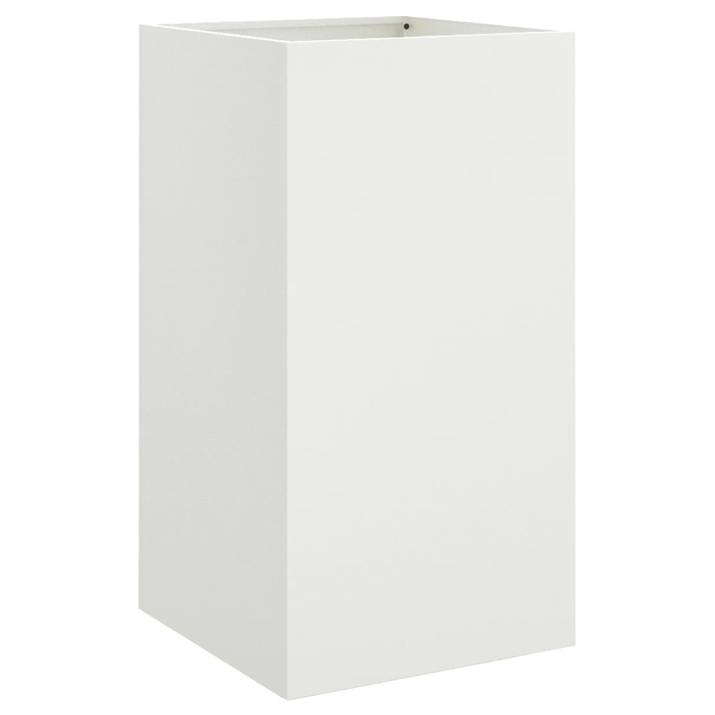 vidaXL Planter White 42x38x75 cm Steel 2