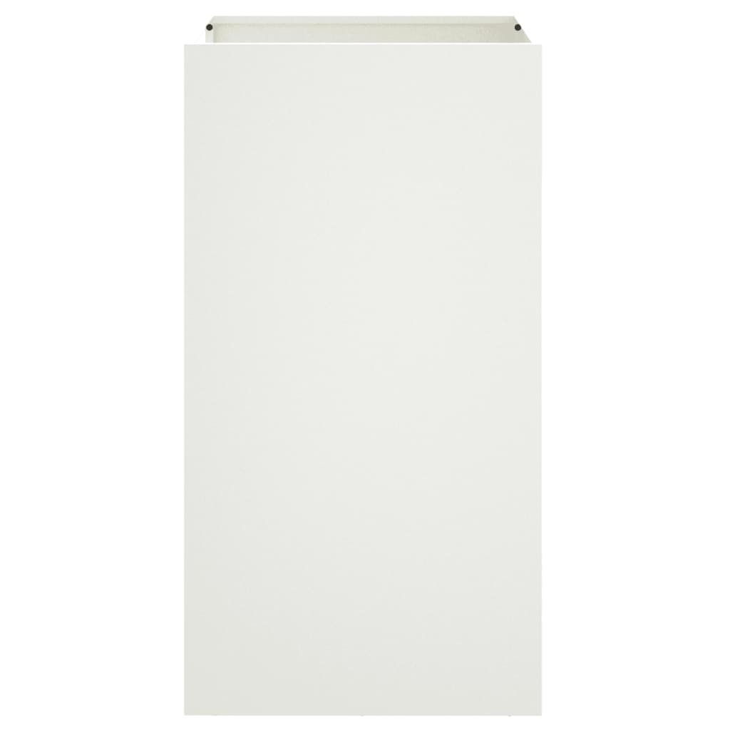 vidaXL Planter White 42x38x75 cm Steel 4
