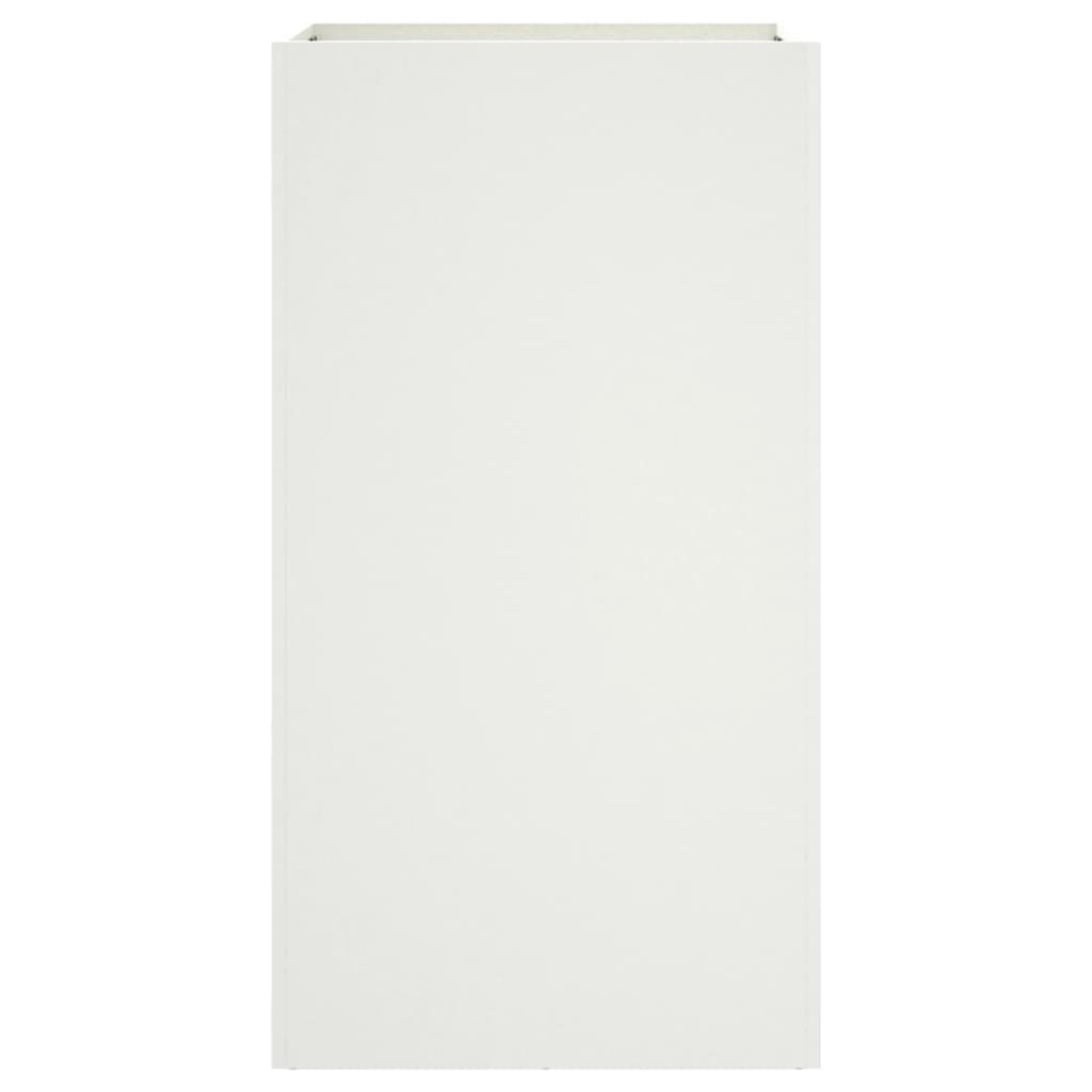 vidaXL Planter White 42x38x75 cm Steel 5