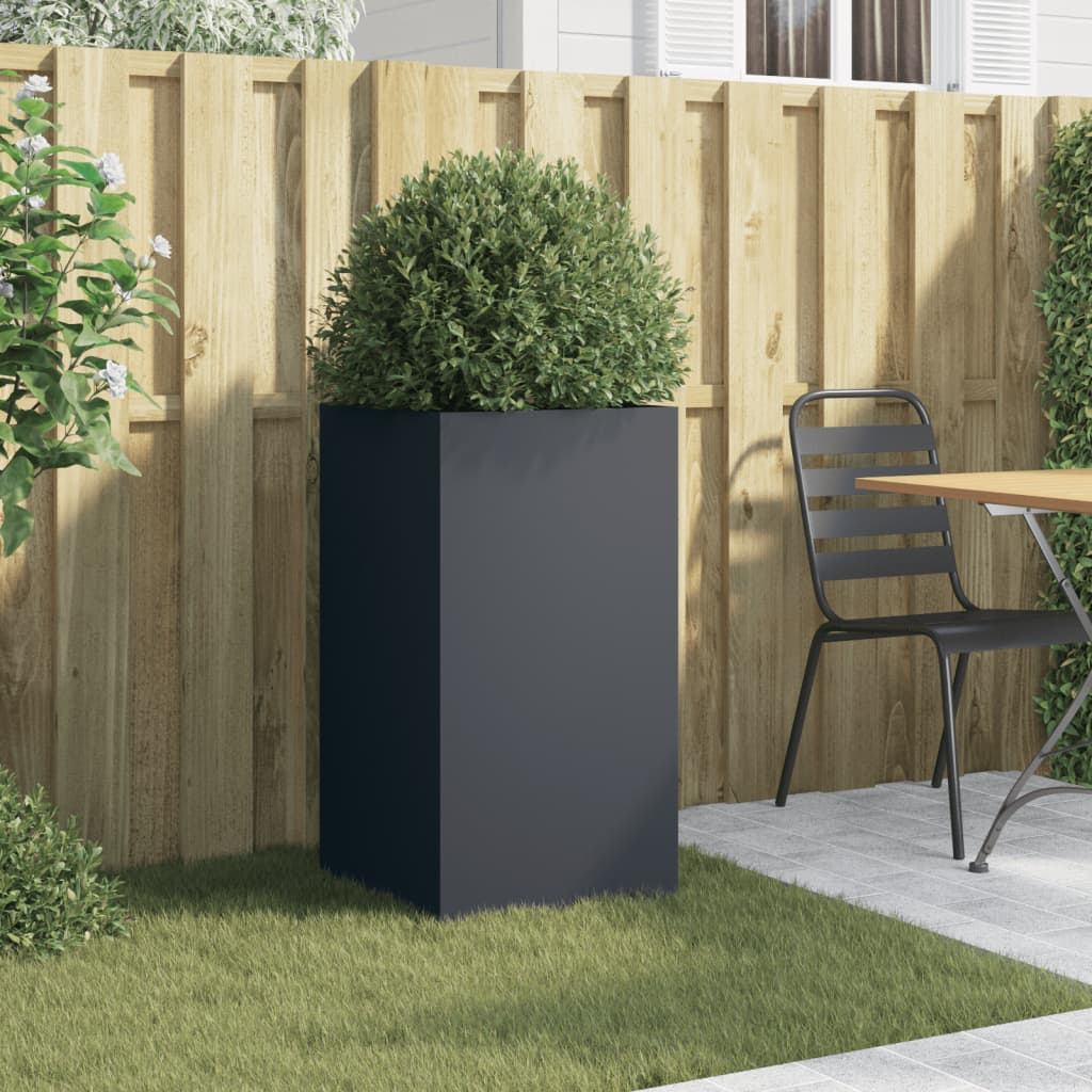 vidaXL Planter Anthracite 42x38x75 cm Steel 3