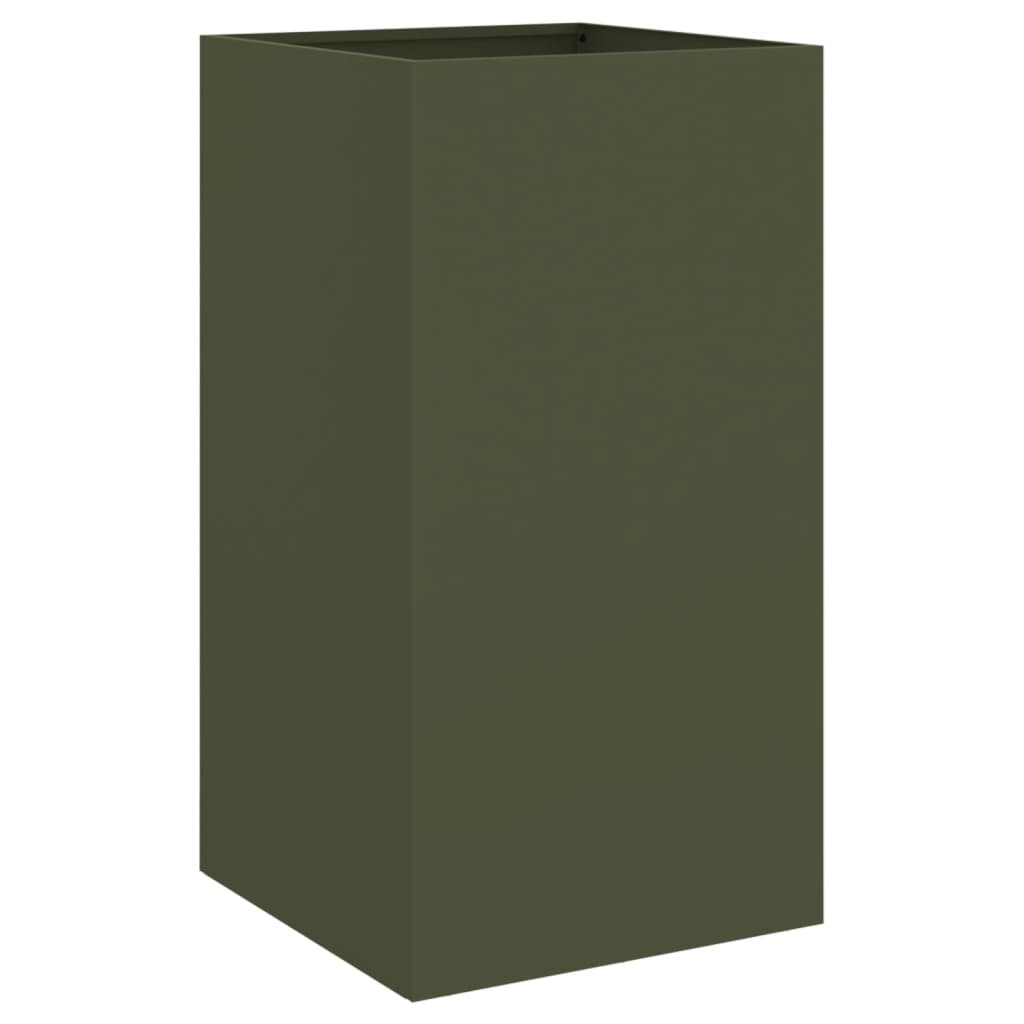 vidaXL Planter Olive Green 42x38x75 cm Steel 2