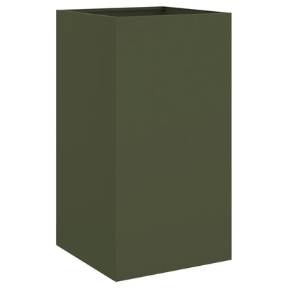 vidaXL Planter Olive Green 42x38x75 cm Steel 2