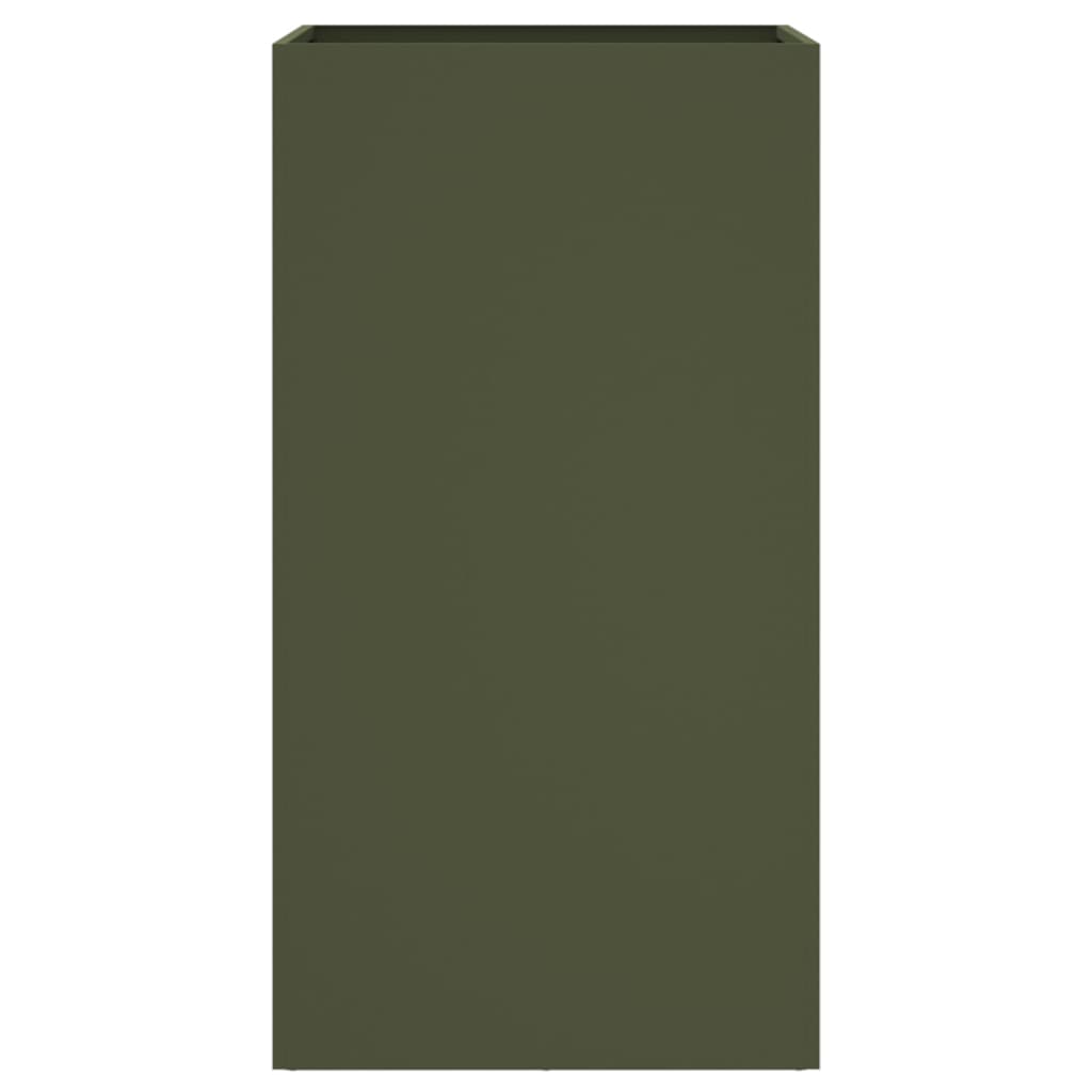 vidaXL Planter Olive Green 42x38x75 cm Steel 5