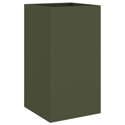 vidaXL Planter Olive Green 42x38x75 cm Steel 6